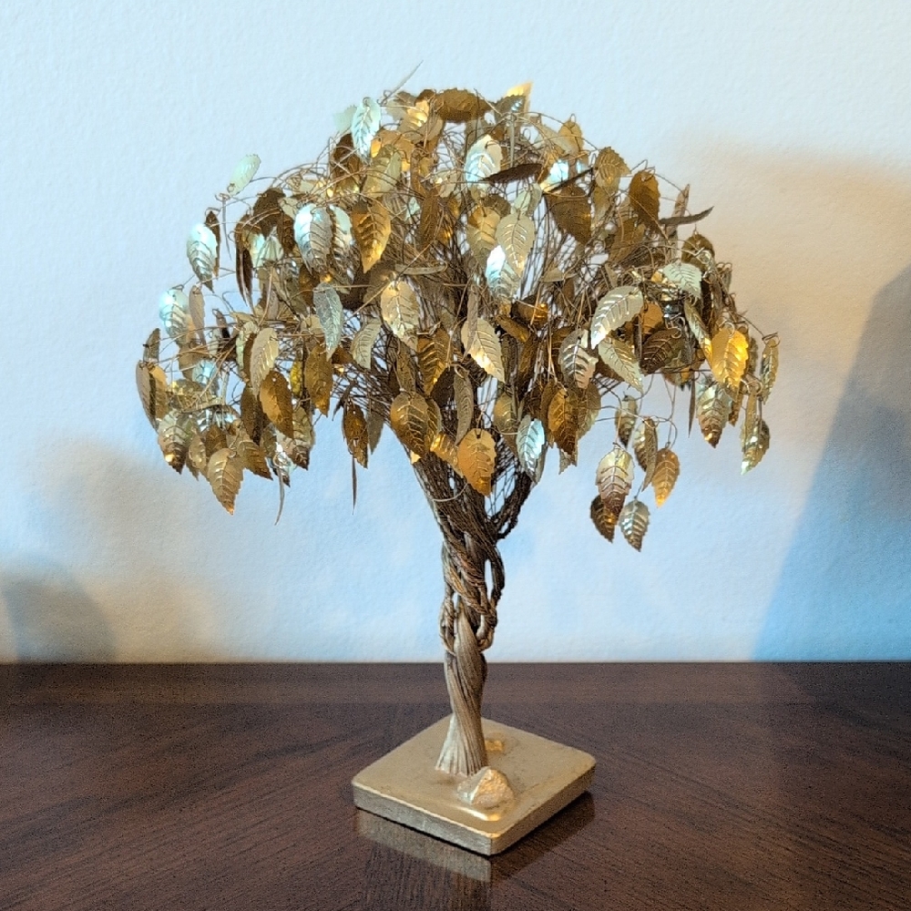 Mid Century Modern Gold "Dream Tree" Or "Money Tree"
